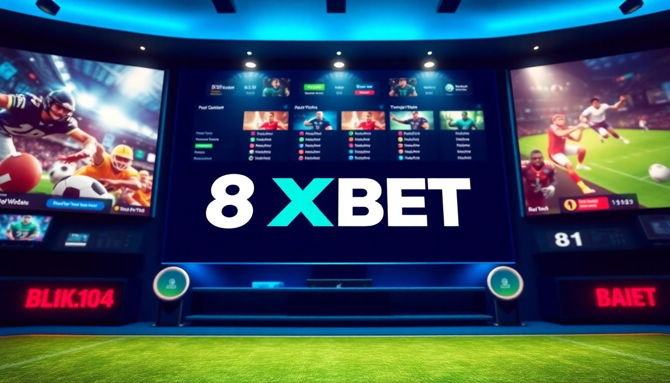 Visual representation of the 8XBET logo in an engaging betting platform interface.