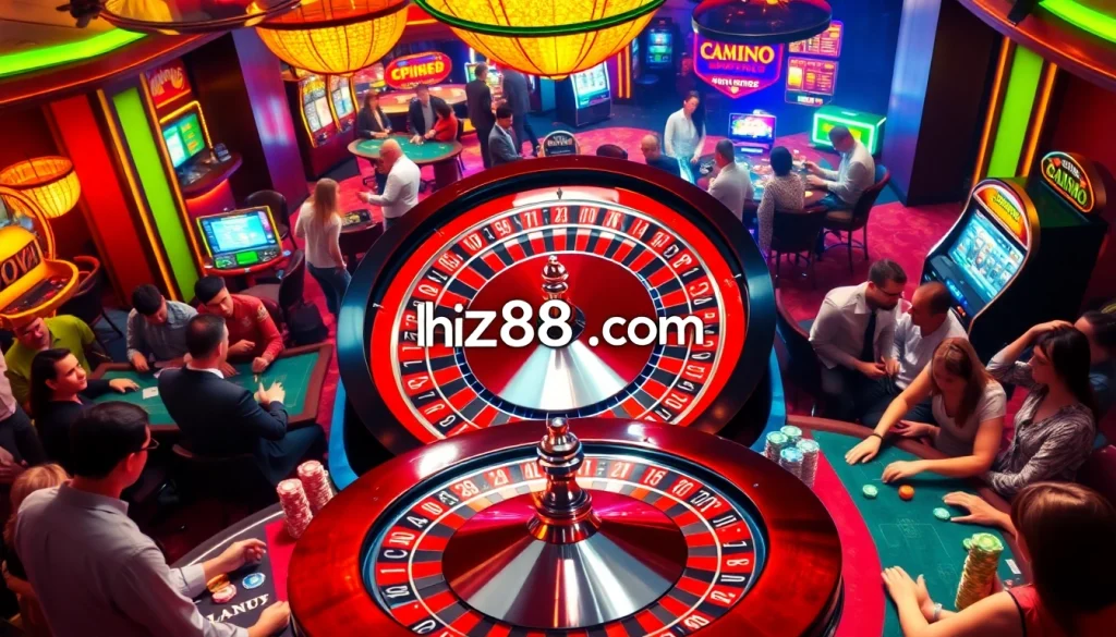 Experience the excitement of gambling at hz88 com with vibrant casino activities like poker and roulette.
