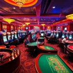 Experience the excitement of gameplay at https://www.5z7776.com/, showcasing vibrant slot machines and bustling casino activities.